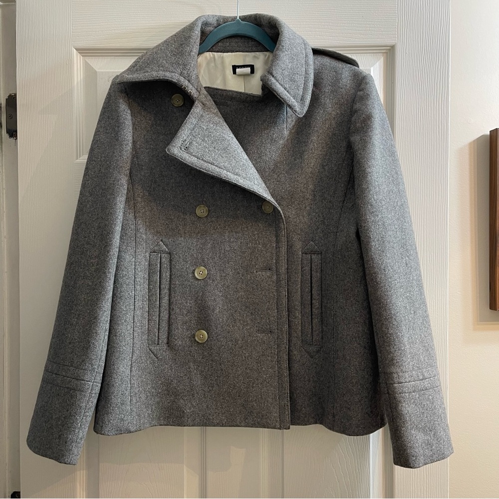 J. Crew Women’s Dark Gray 100% Wool Coat